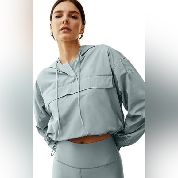 ALO Yoga Jackets & Blazers - Alo Yoga International Anorak Hoodie Front Zipper Pocket Size S